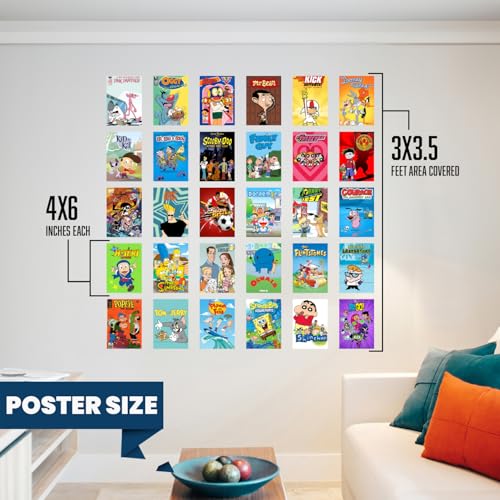 Image of Wallgasm Pack of 30 10cm x 15 cm 300GSM Posters For Kids | Posters For Kids Room - Kids Study Room Decor - Kids Room Decoration