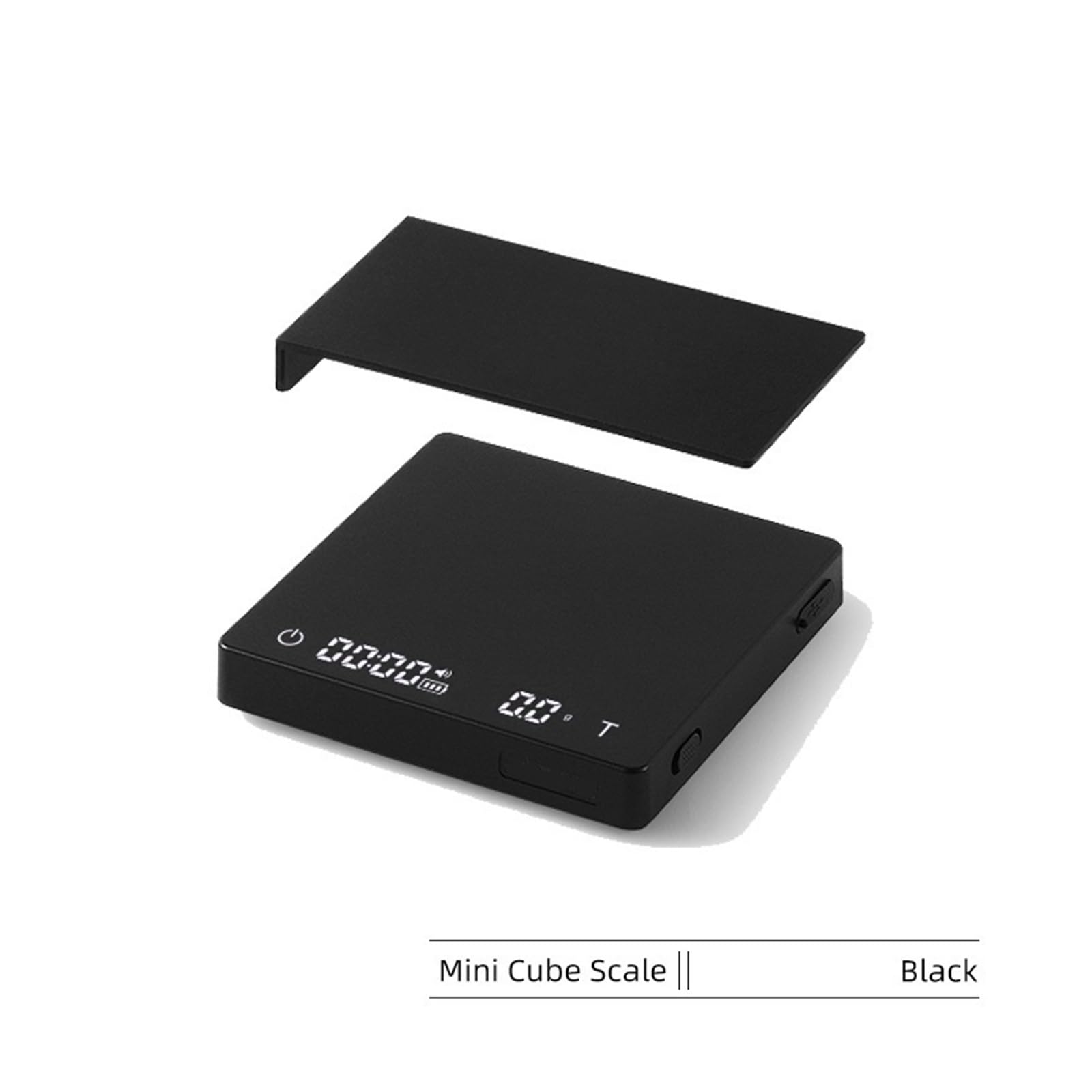 Báscula De Café Cocina Digital 2000g/0,1g Electrónica Recargable Cíclica Alta Precisión Accesorios Barista For El Hogar Medición Precisa Esfuerzo(Black)