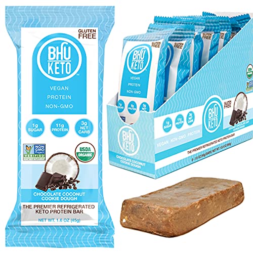 BHU Cookie Dough Keto Protein Bars , Chocolate Coconut, Ultra Creamy