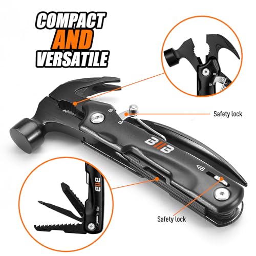 BIIB Gifts for Men, Multi Tool Gadgets, Stocking Fillers for Men Christmas Gifts for Him, Dad Birthday Secret Santa Christmas Presents for Women, Hand Tools 12 in 1 Multitool Camping Essentials - Image 4