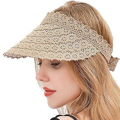 Damen Stroh Sonnenblende Hut