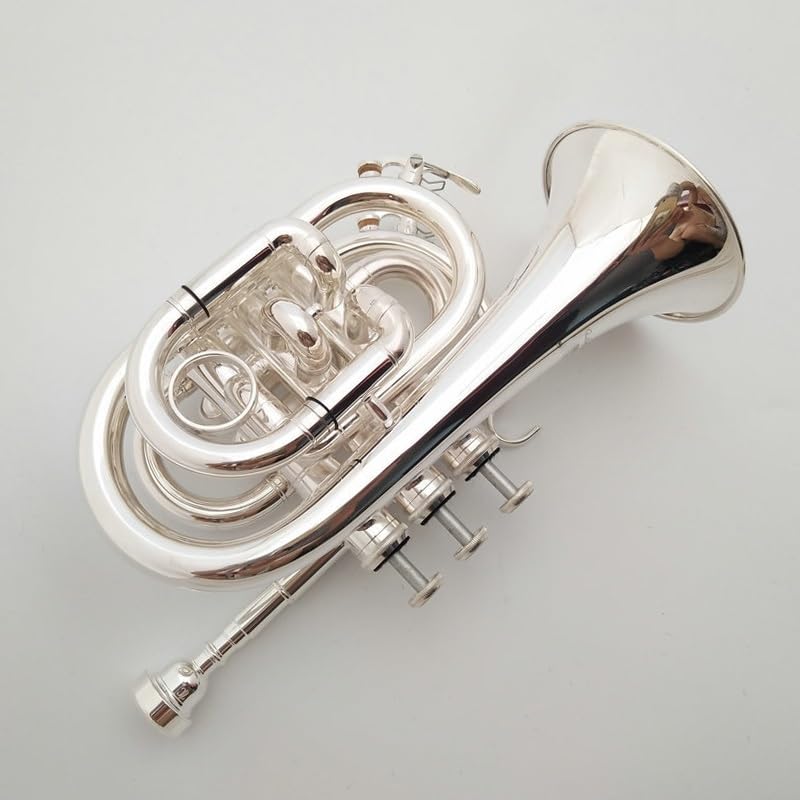 Trumpets for Beginner Professional Musical Instrument Trumpet B Flat Pocket Trumpet Nickel Silver Alloy Palm Trumpet Trumpet Instrument