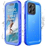 👍【Diseño Preciso】 Sólo disponible para el iPhone 13 Pro, no para otros modelos. Por favor, elija el modelo y el color correcto. Preciso diseño hace que todas las conexiones, sensores, altavoces, la cámara y todas las funciones funcionen bien sin ningún problema. Soporta la carga inalámbrica. En comparación con otras fundas impermeables, nuestro botón de silencio se puede utilizar normalmente.