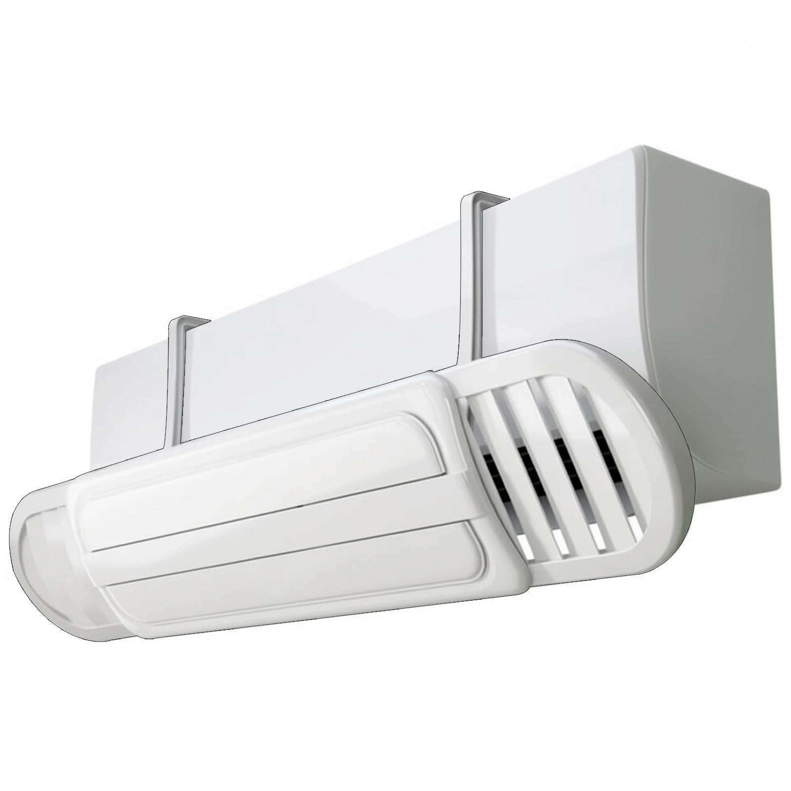 Air Conditioner Deflector, Air Vent Deflector Retractable 24-38 Inch, PP Plastic, 180° Adjustable, for Wall Mount AC
