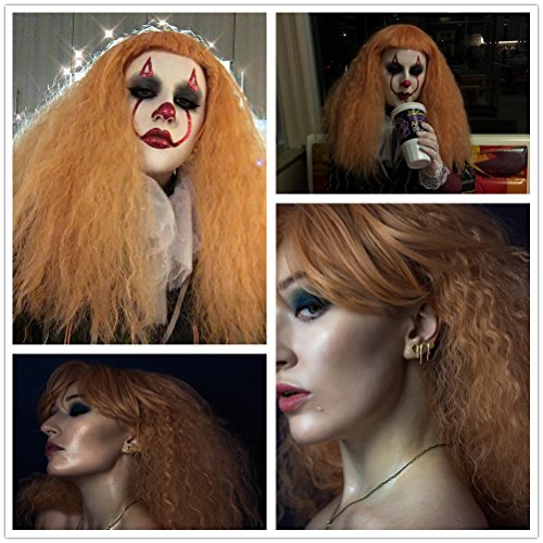 Fluffy Short Curly Wigs Cosplay Wigs Halloween Costume Wigs Synthetic Hair Oblique Bangs For Women With Wig Cap Z079M #TOP2