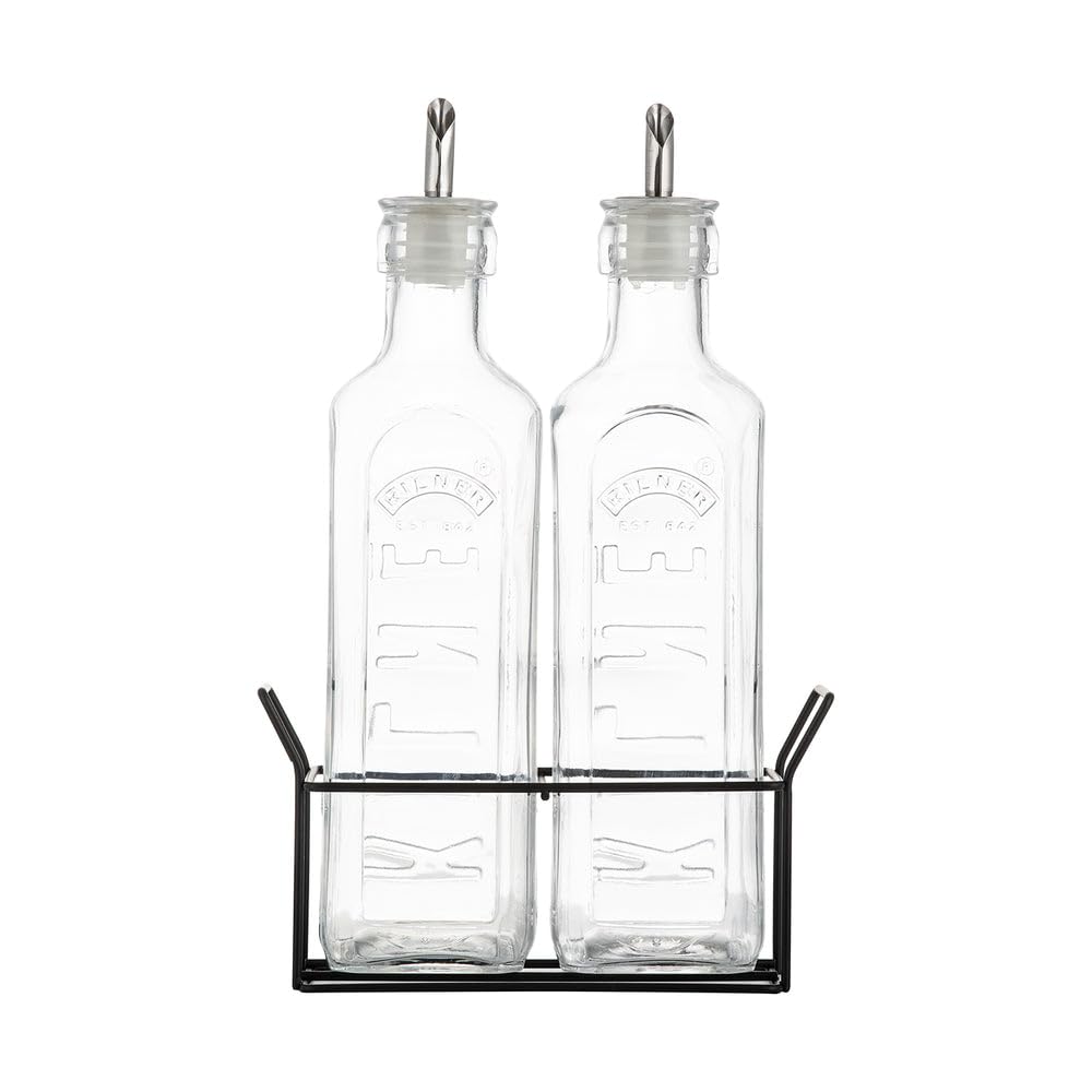 Kilner 0025.028 Set of 2 Oil Infusion Set 0.6L, Glass