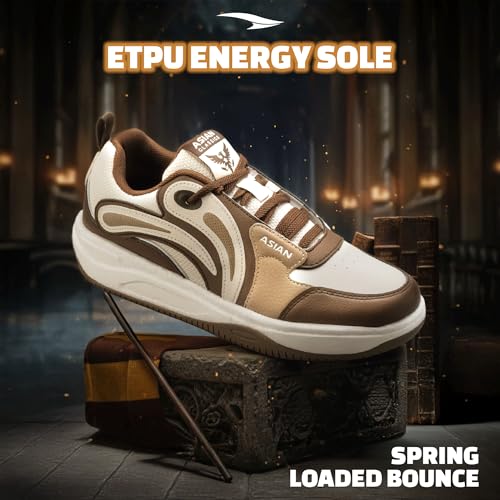 Image of ASIAN Hypercushion Mojo-08 Men's Premium Sneaker with E-TPU Midsole | Memory Foam Technology with TPR Low-Top Style | Ideal for Travel & Daily Style