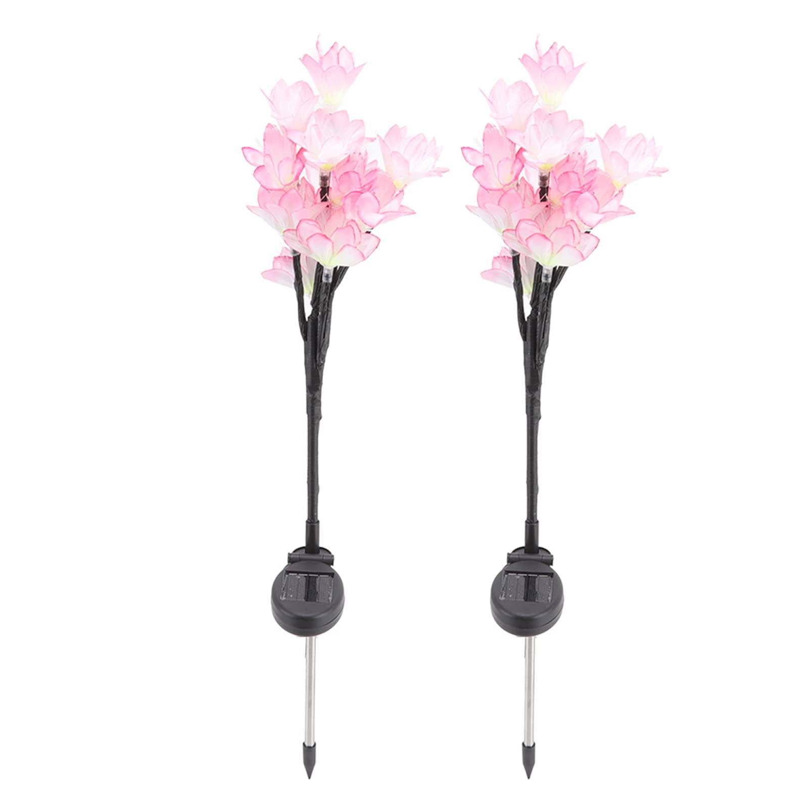 Solar Outdoor Flower Lights LED Decorative Unique Fiber Optic Flower Patio (Colorful Light)