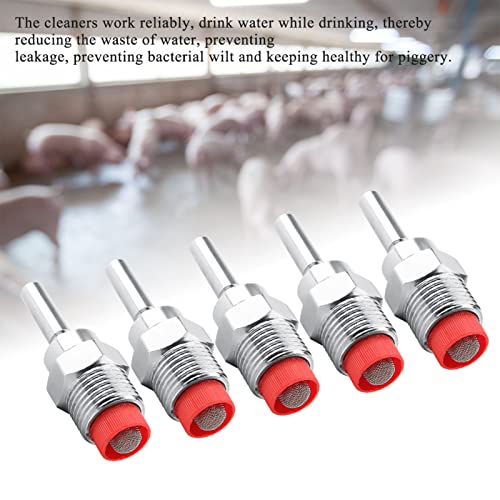 5pcs 15 × 10 × 2 5pcs Tampa de Cobre de Aço Inoxidável Bebedor Automático de Mamilo de Porco