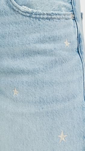 Image of PISTOLA - Lexi Mid Rise, Signature Bowed Straight Jeans - Light Denim Jeans