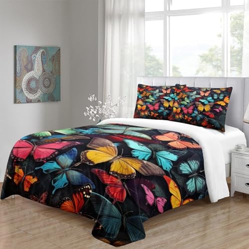 Housse de couette papillon fermeture éclair pour un lit king sans plis - 5