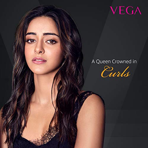 Image of VEGA 3 in 1 Hair Styler, Straightener, Curler & Crimper (VHSCC-01), Black & Ease Curl 19 mm Barrel Hair Curler With Ceramic Coated Plates, (VHCH-01), Beige