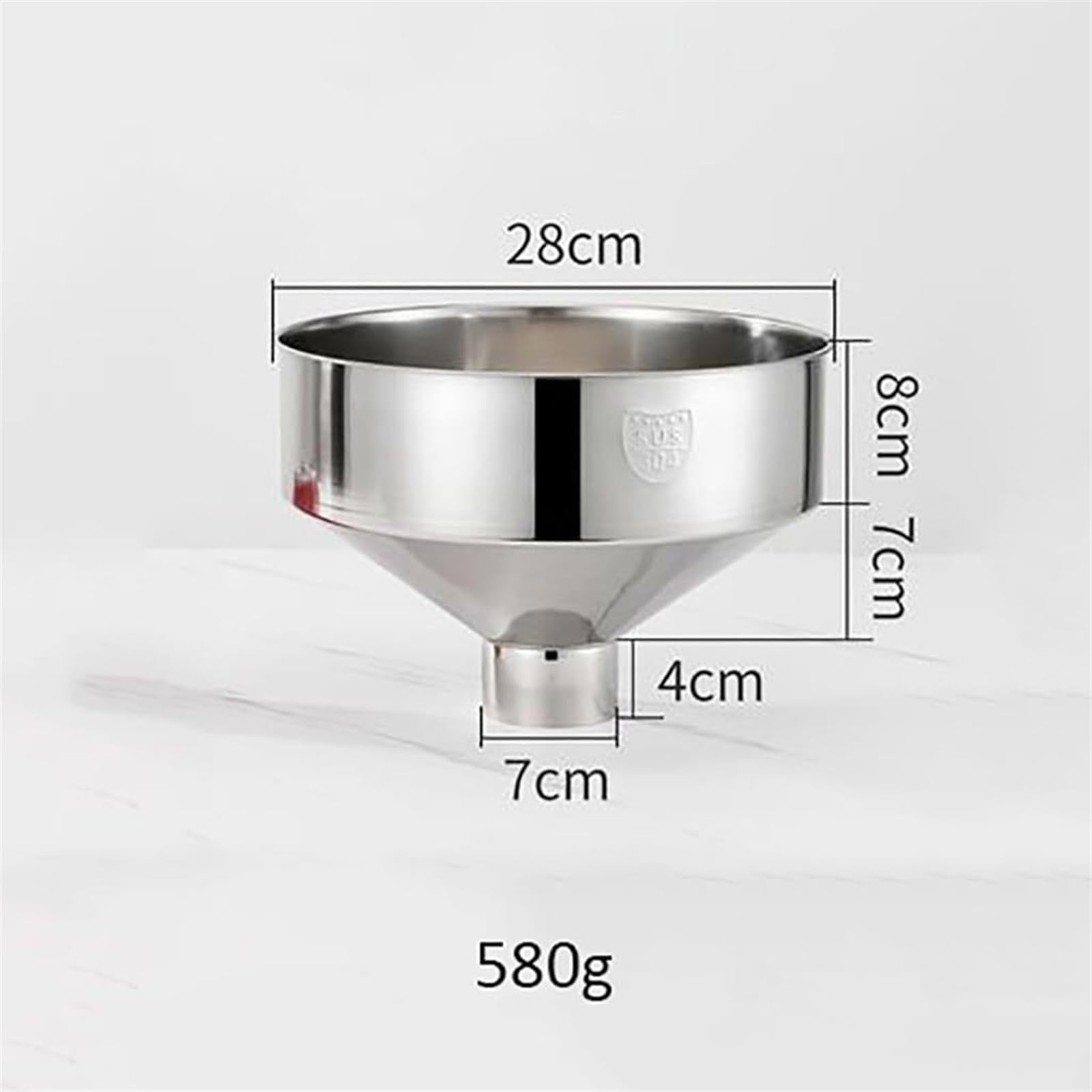 Imbuto for funghi, grande imbuto in acciaio inossidabile Imbuti da cucina in acciaio inossidabile for olio da cucina Trasmissione di liquidi, polvere, imbuti in metallo for uso alimentare 28 cm(28/7cm