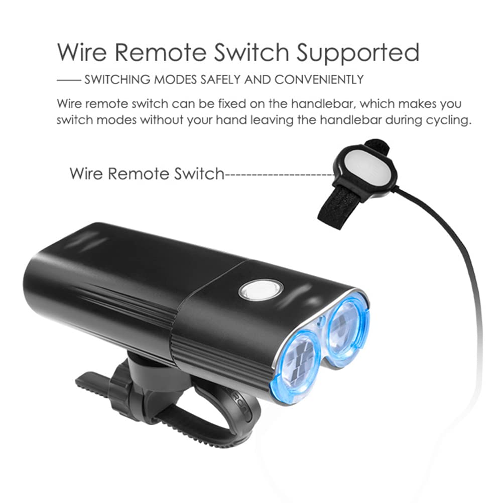 1800 Lumens Bike Światło Przednie Przednie Led Led Usb Ładowne Akumulator Rower Rower Front Akcesoria