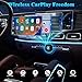 WYHNFZ 2-in-1 Wireless CarPlay and Android Auto Adapter. CarPlay auto-Connection is Compatible for Mazda CX-3 2015 2016 2017 2018 2019 2020 2021,Silver