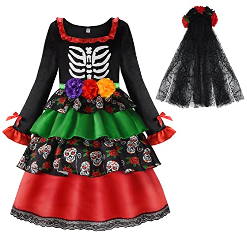 Disfraz Día de los Muertos para Niñas miniatura 1