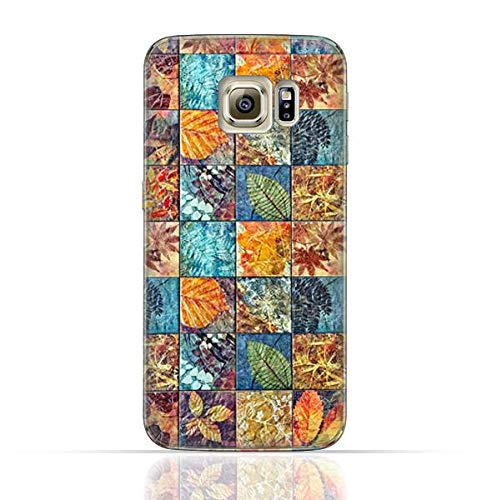 AMC Compatible with Samsung Galaxy S6 Edge TPU Silicone Case with Old Handcraft Tile Pattern