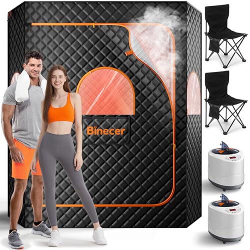Binecer Portable Sauna Box, 2 Person Portable Steam Sauna for