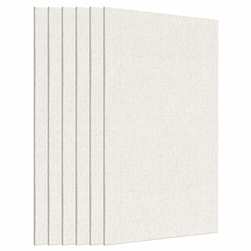 Image of Scholar Art Hobby Series 04 Oz (230 GSM) 100% Cotton Canvas Panel Board for Painting (White Blank Canvas Boards for Acrylic Paint, Oil Paint, Wet & Dry Media) | 05 inchx07 inch (12.5x17.5 cm), Pack of 6