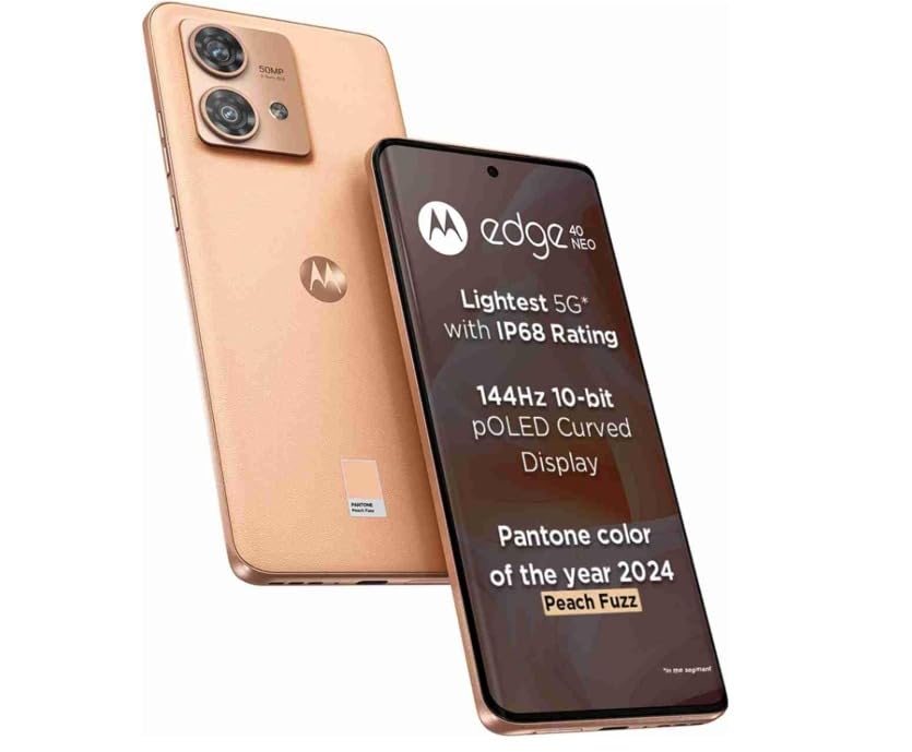 Motorola Edge 40 Neo (Peach Fuzz, 8GB RAM, 128GB Storage) : Amazon