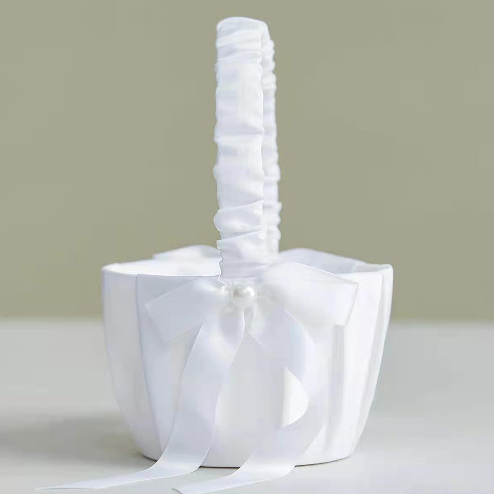 20 x 13 cm, cestino per fiori per matrimonio, matrimonio, ragazza, cestino per fiori in raso