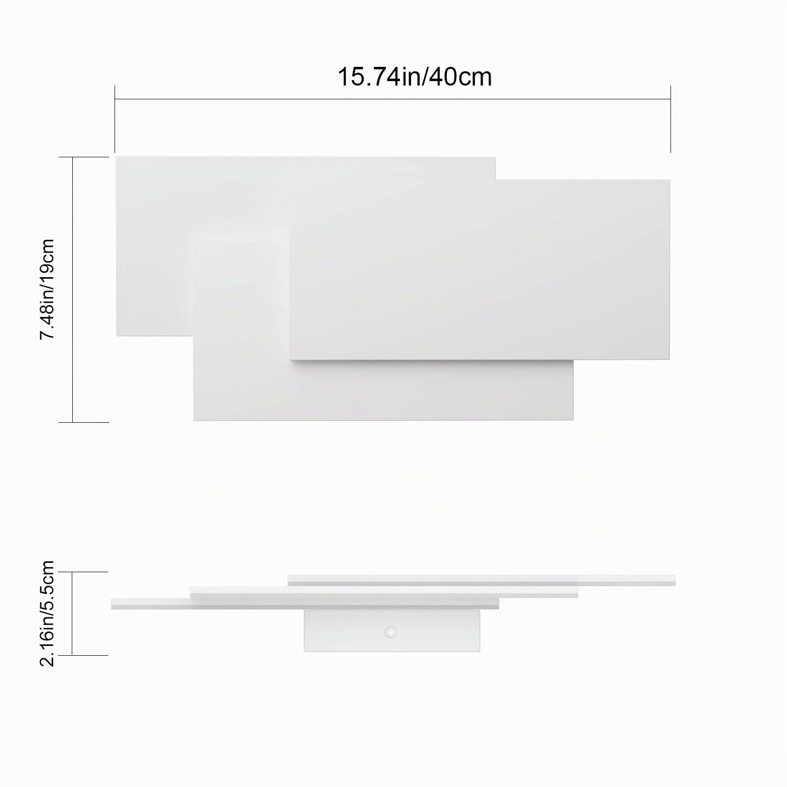 Klighten 36W Lámpara de pared Interior Moderna Apliques de Pared Blanco Cálido 3000K perfecto para Salon Dormitorio Sala Pasillo Escalera (Blanco)