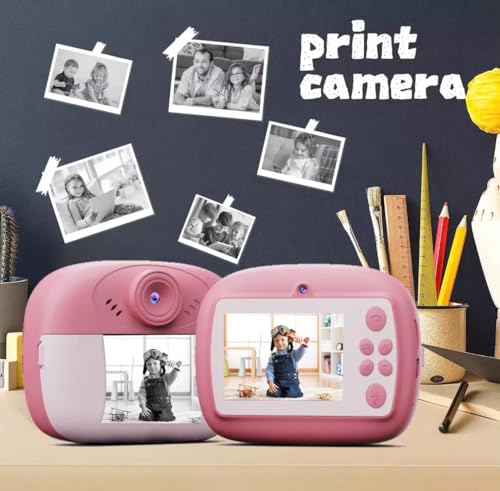 Image of Kalpana's Instant Print Camera for Kids with 1080P HD Video, 48MP Dual Selfie Lens, Bluetooth & App Control, Digital Photo Printer for Boys & Girls