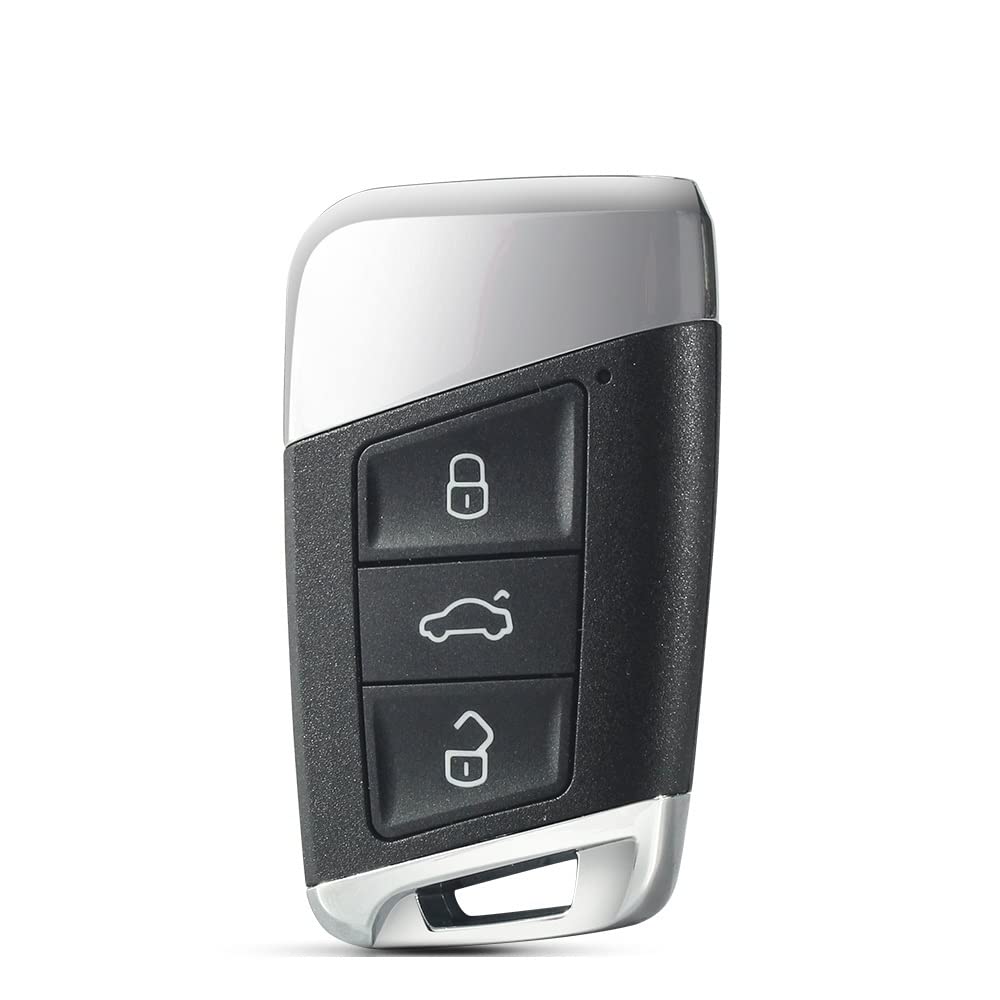 Kwak's Shell Guscio Chiave Auto Per VW – Cover In ABS Per Volkswagen Magotan, Passat CC B8 Variant (Nero, Rosso, Blu, Bianco, Oro)