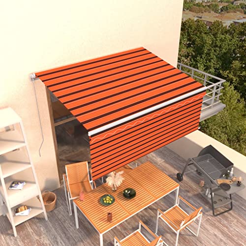 INLIFE Gelenkarmmarkise 3,5x2,5m Orange Braun