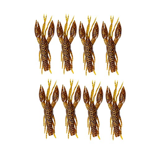 Vbestlife 8pcs Fishing Crawfish Lure Silicone Soft Artificial Bait Crayfish 3D Slow Sinking