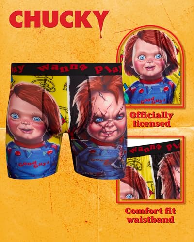 Chucky Men's Boxer Briefs - No Fly, Anti-Chafing Stitching, Comfort Shaped/Cotton Lined Crotch2