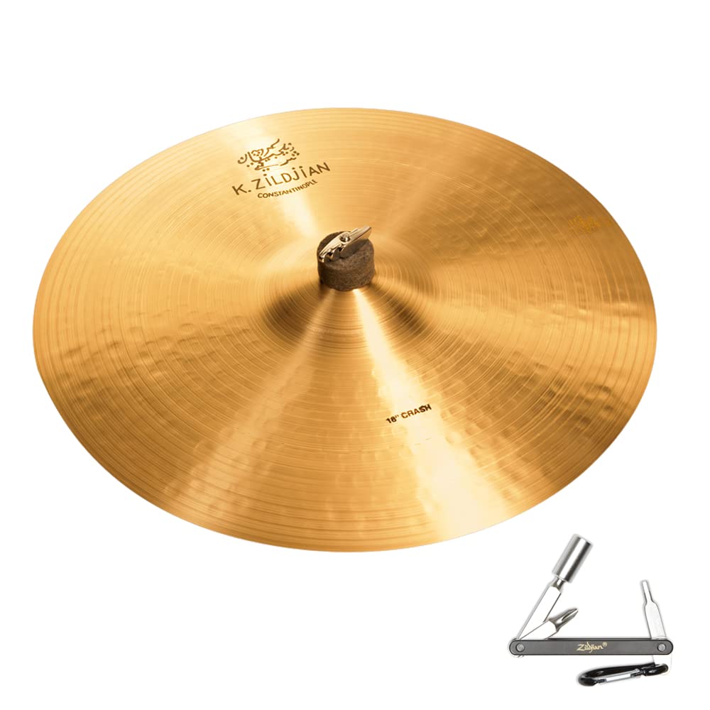 Zildjian K1068 18" K Constantinople Crash Drumset Cast Bronze Cymbal With ZKEY
