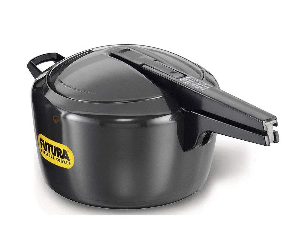 Hawkins Futura 5 Litre Pressure Cooker, Hard Anodised Pressure Cooker, Pan Cooker, Black (FP50)