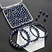 100Pcs Natural Stone Beads 8mm Lapis Lazuli Round Gemstone Loose Beads with Elastic Bracelet String for Bracelets Necklace Jewelry Making