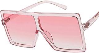 Occhiali da Sole Flat Top Oversize Square Occhiali da Sole Donna Moda Occhiali da Sole retrò Sfumati Leopard Big Frame Vintage Eyewear Uv400 Pink