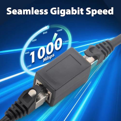 Cable Ethernet Cat8 plano trenzado 10 pies con extensores RJ45 miniatura 7