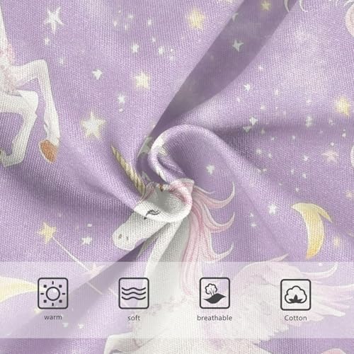 Wusikd Unicorns Magic Girls' Underwear Cotton Cartoon Girls Briefs Soft Toddler Underwear 2T3