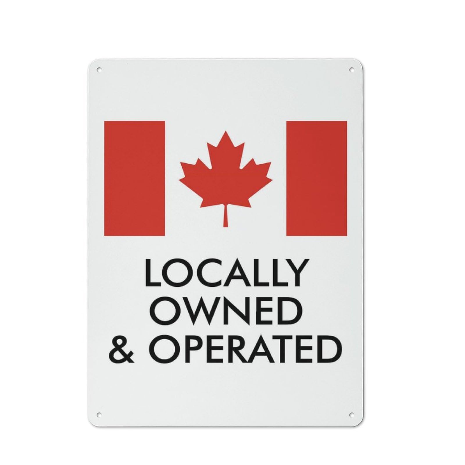 Junmoney Local Operator Canada Cafe Style Metal Wall Decor 40X30cm, Vintage Metal Sign For Takeaway, Bar, Kitchen Or Counter Area