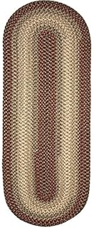 Super Area Rugs Hartford Braided Rug Made in USA, Spanish Red,2' X 4' Runner