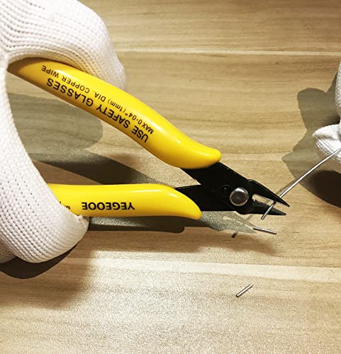 YEGEOOE Flush Wire Cutter, 10PACK Precision Diagonal Cutting Pliers Small Wire Cutter Nippers for Electronics Wires Jewelry Screws (5 Inch Size) by YEGEOOE - Used condition - Image 6