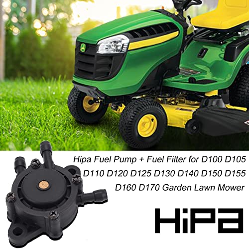 Hipa Fuel Pump + Fuel Filter For D100 D105 D110 D120 D125 D130 D140 D150 D155 D160 D170 Garden Lawn Mower #TOP1