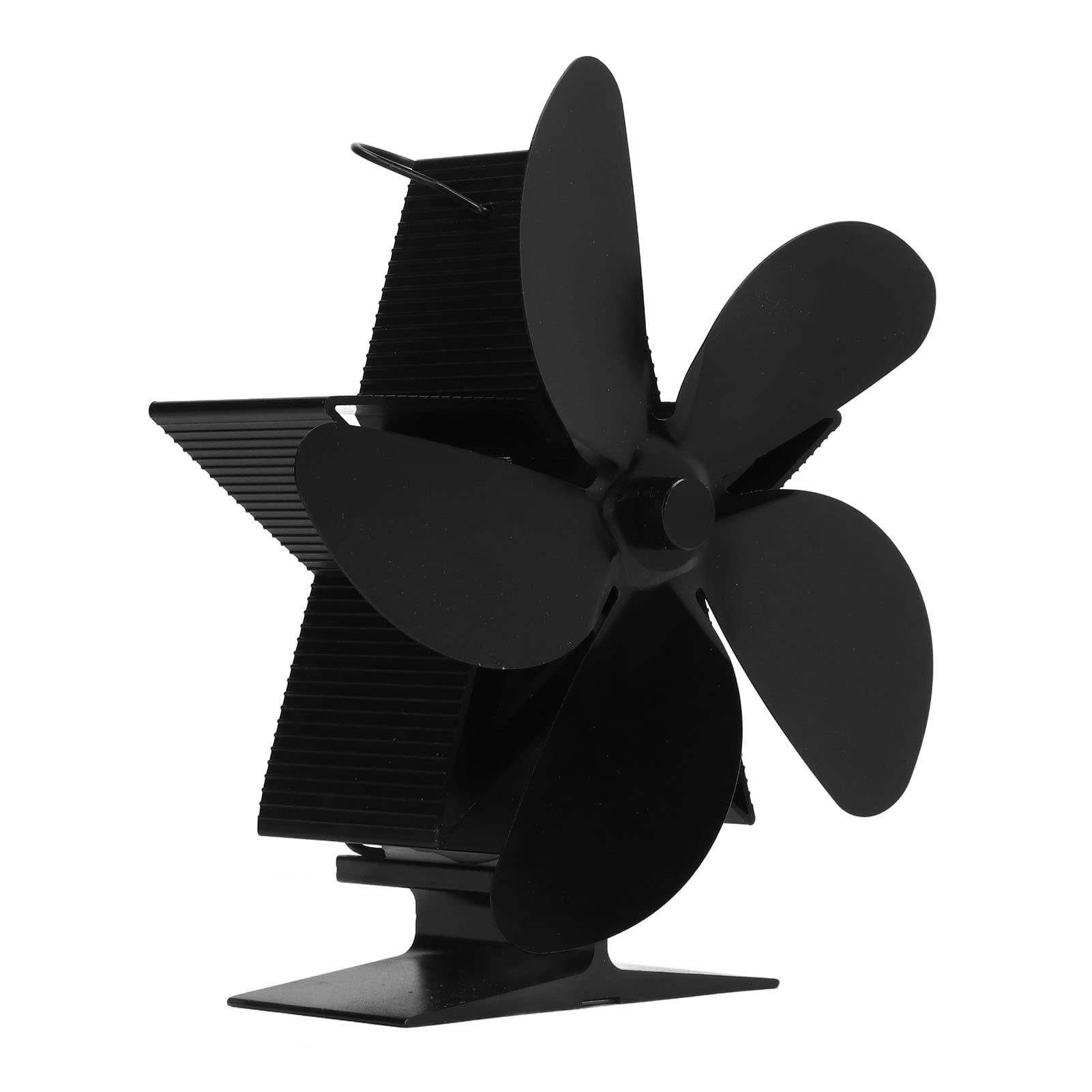 Fafeicy Schwarzer Kaminbetriebener Wärmeventilator, Automatischer Start,