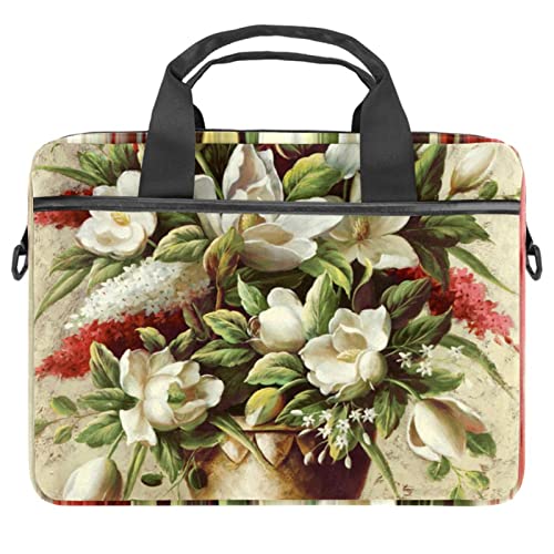 Sac ordinateur portable 13 à 14.5 pouces à motif floral et peinture à l'huile