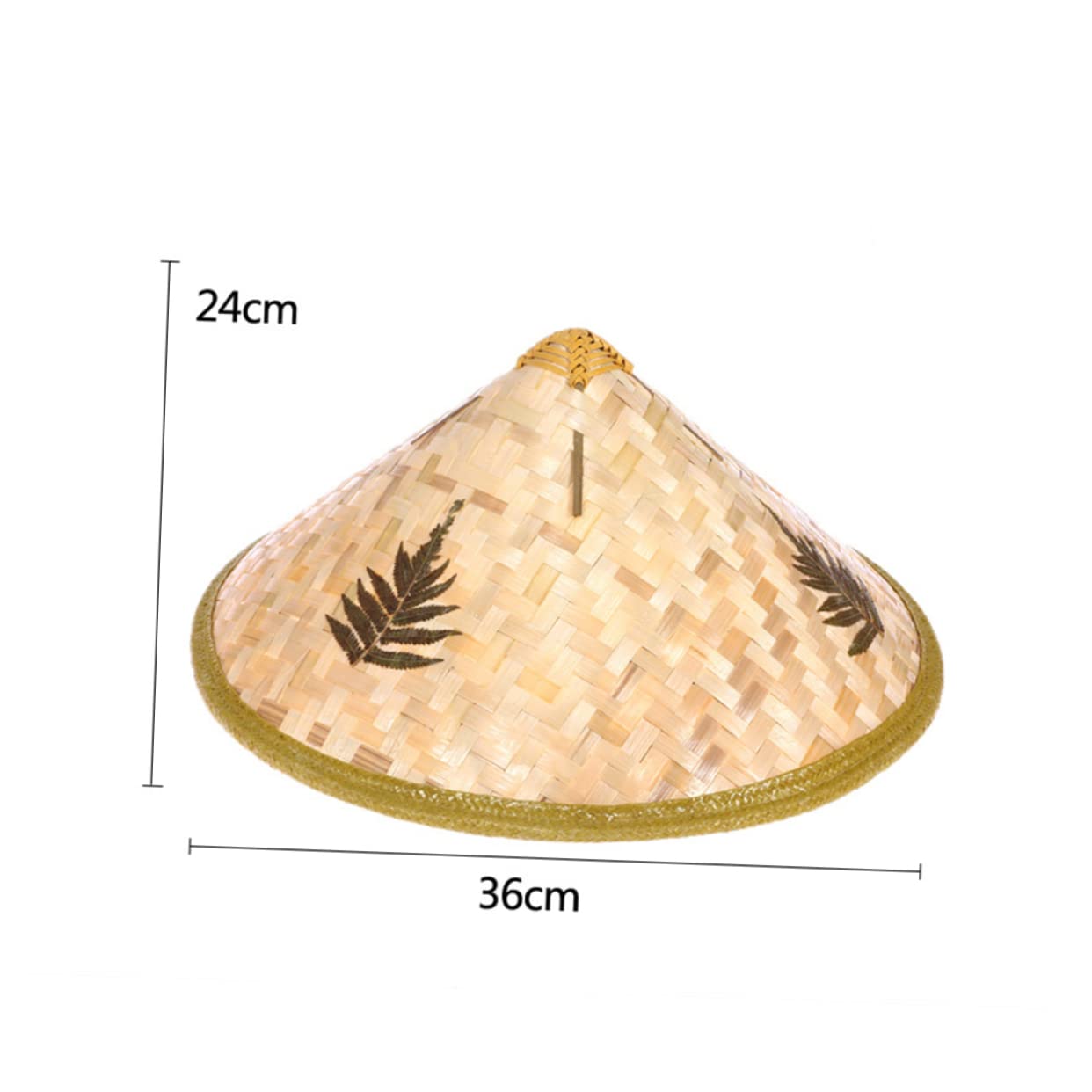 FRCOLOR Boys and Girls Cap Bamboo Hat Safe Long-time Use Traditional Vietnamese Thai Accessory