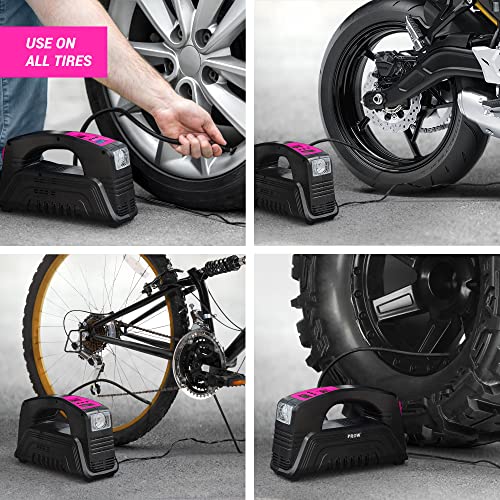 Electric Air Compressor Tire Inflator Ac/Dc Portable For Car – Dc 12V, Home – Ac 110V, Upscale, With Digital Pressure Gauge, Air Pump For Car Tires, Motorcycle, Bike, Basketball And More #TOP3