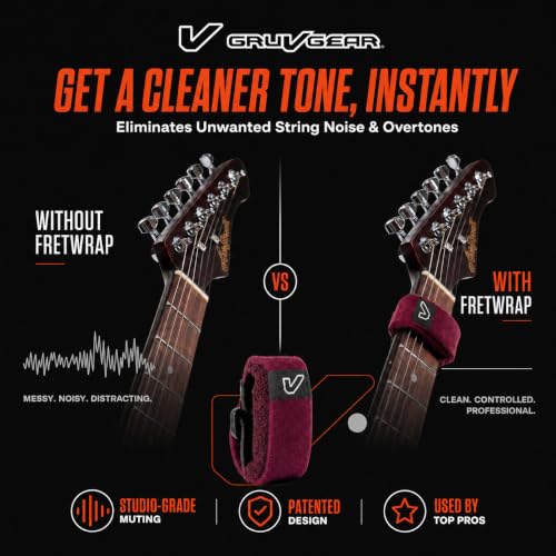 Image of Gruv Gear FretWraps HD 'Wine' String Muters 1-Pack , Extra Large, Burgundy