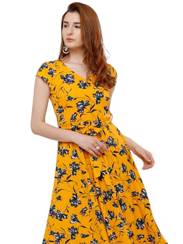 Image of Tokyo Talkies Women's Short Sleeves V-Neck Printed Dresses | Stylish Dresses | Casual Dresses