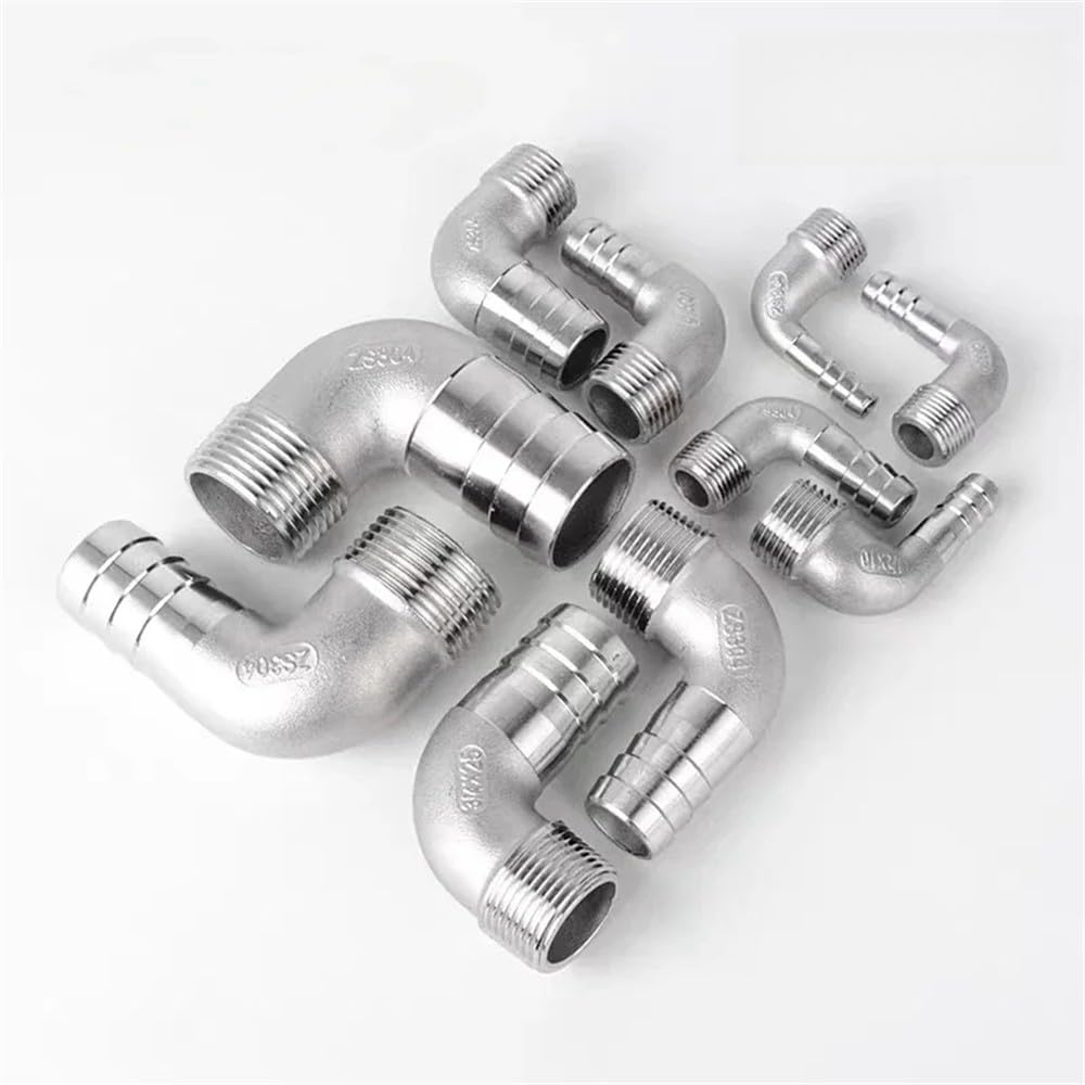 Raccordo filettato maschio DN15 1/2" BSPT in acciaio inox, raccordo per tubo flessibile, per utensili idraulici, attacco da 38 mm, 1"