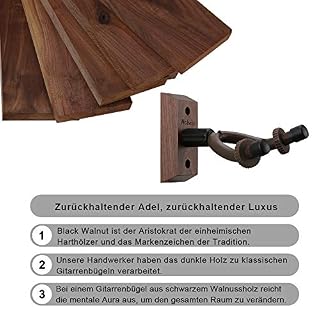 Lot de 2 supports muraux pour guitare, Support mural pour guitare en bois dur Neboic, Crochet de guitare en noyer noir… - Les Beatles, Paul McCartney, John Lennon, RIngo Starr, George Harrison Lot de 2 supports muraux pour guitare, Support mural pour guitare en bois dur Neboic, Crochet de guitare en noyer noir… – Image 4