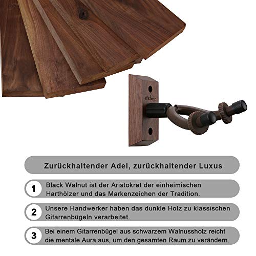 Lot de 2 supports muraux pour guitare, Support mural pour guitare en bois dur Neboic, Crochet de guitare en noyer noir… - Les Beatles, Paul McCartney, John Lennon, RIngo Starr, George Harrison Lot de 2 supports muraux pour guitare, Support mural pour guitare en bois dur Neboic, Crochet de guitare en noyer noir… – Image 5